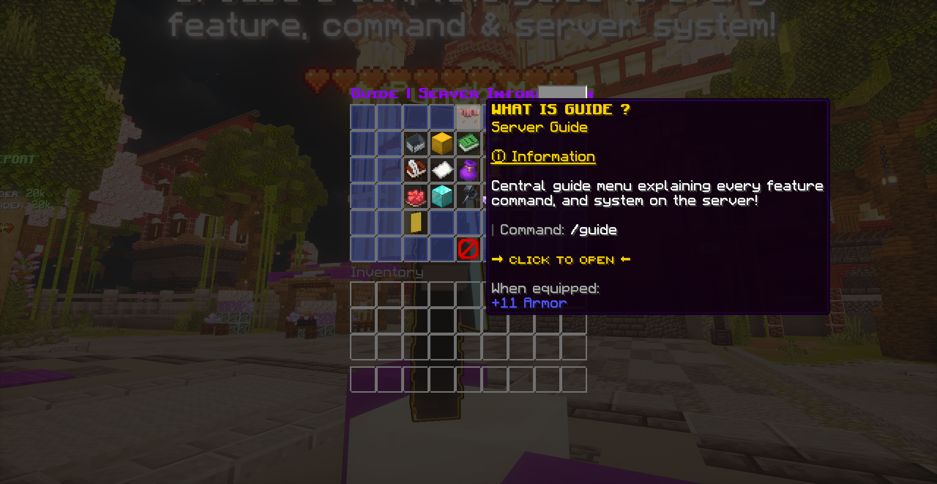 Server Guide Menu